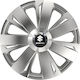 Versaco Car Hubcap Set Energy Rc with Suzuki Emblem 15" 4pcs Silver