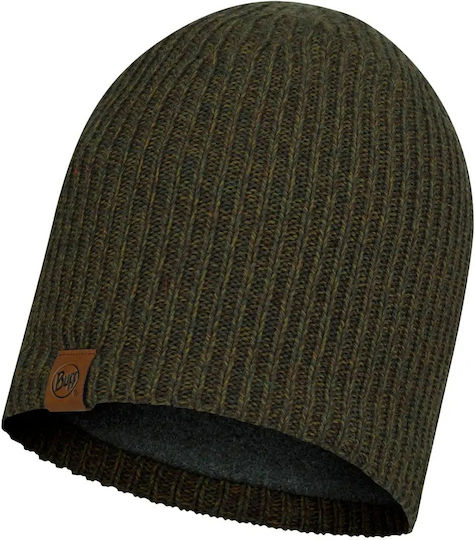 Beanie Unisex Fleece Σκούφος Πλεκτός σε Χακί χρώμα