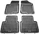 Sahler Set of Front and Rear Mats 4pcs Tray Type for Hyundai Sonata 2005-2019 Black
