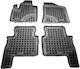 Sahler Set of Front and Rear Mats 4pcs Tray Type for Hyundai Santa Fe 2007-2012 Black