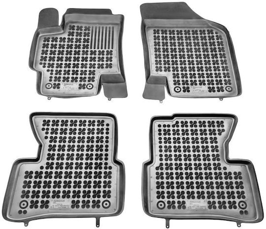 Sahler Set of Front and Rear Mats 4pcs Tray Type for Kia Rio 2005-2011 Black