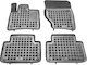 Sahler Set of Front and Rear Mats 4pcs Tray Type for Audi Q7 2006-2014 Black