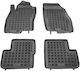 Sahler Set of Front and Rear Mats 4pcs Tray Type for Fiat Grande Punto 2005+ Black