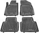 Sahler Set of Front and Rear Mats 4pcs Tray Type for Citroen C3 Aircross 2017+ Black