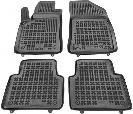 Sahler Set of Front and Rear Mats 4pcs Tray Type for Citroen C3 Aircross 2017+ Black