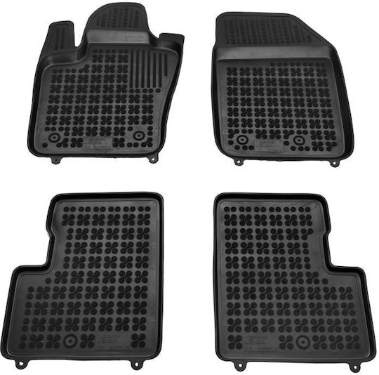 Sahler Set of Front and Rear Mats 4pcs Tray Type for Fiat 500X 2014+ Black