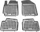 Sahler Set of Front and Rear Mats 4pcs Tray Type for Kia Picanto 2011-2017 Black