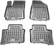 Sahler Set of Front and Rear Mats 4pcs Tray Type for Kia Rio 2011-2017 Black