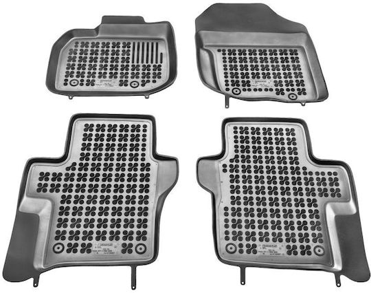 Sahler Set of Front and Rear Mats 4pcs Tray Type for Mercedes-Benz V Honda City 2008-2013 Black