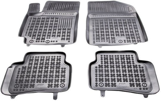 Sahler Set of Front and Rear Mats 4pcs Tray Type for Kia Rio 2017+ Black