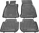 Sahler Set of Front and Rear Mats 4pcs Tray Type for Kia Stinger 2017-2022 Black