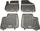 Sahler Set of Front and Rear Mats 4pcs Tray Type for Suzuki Baleno 2016+ Black