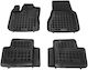 Sahler Set of Front and Rear Mats 4pcs Tray Type for Renault Twingo 2014+ Black