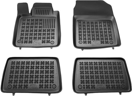 Sahler Set of Front and Rear Mats 4pcs Tray Type for Renault Twingo 2007-2014 Black