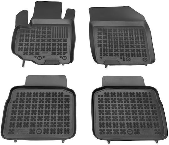 Sahler Set of Front and Rear Mats 4pcs Tray Type for Suzuki SX4 S-Cross 2013+ Black