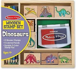 Melissa & Doug Печати Dinos за Деца 4+ години+ Години 15бр