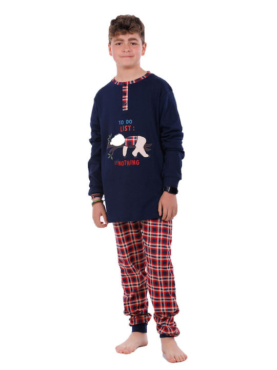 MEI Kids Pyjamas Winter Cotton Blue