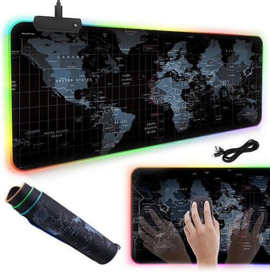 Renew Force Gaming Mouse Pad XXL (900mm) με RGB Φωτισμό μέσω USB Μαύρο