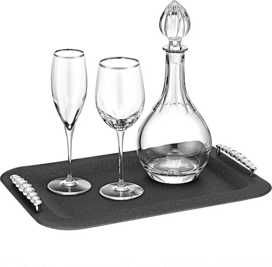 Novaker Best Man Set Glass / Metallic Black 3pcs