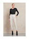 Women's Fabric Trousers Beige