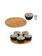 Atmosphera Ceramic Dessert Divided Serving Tray with 5 Positions Multicolour Ø28cmxY6cm 28x28x6cm