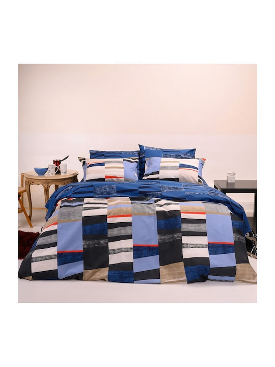 Melinen Sheet Sets Queen 235x270cm. Tommy Blue ...