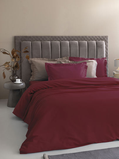 Palamaiki Posh Σετ Σεντόνια King Size 285x270εκ. Bordo (4τμχ)