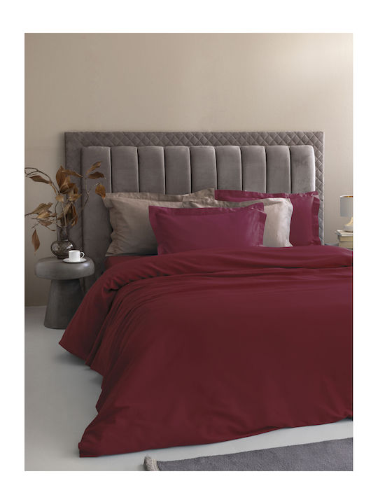 Palamaiki Posh Σεντόνι King Size 285x270εκ. Bordo
