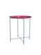 Rundes Beistelltisch Butler Metall Fuchsie M46xL46xH52cm