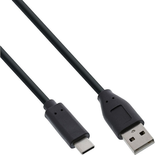 InLine USB 2.0 Cable USB-C Male - USB-A Black 0.5m