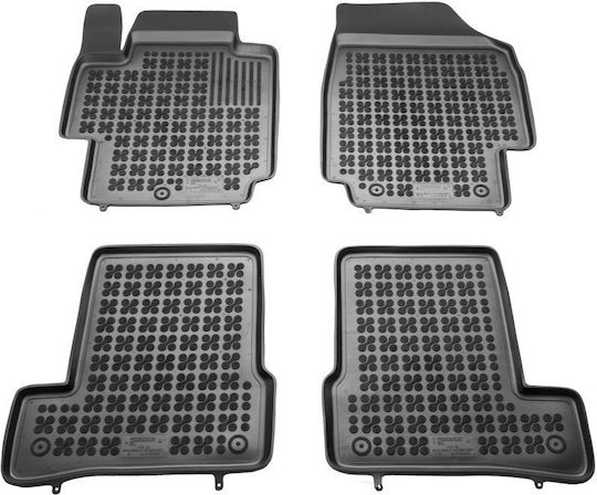 Sahler Set of Front and Rear Mats 4pcs Tray Type for Nissan Micra 2002+ Black