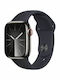 Apple Watch Series 9 Cellular Stainless Steel 41mm Waterproof with eSIM and Heart Rate Monitor (Gold with Clay Sport Band (S/M))
