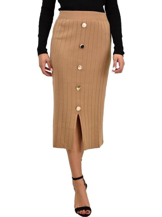 Potre Midi Skirt Beige