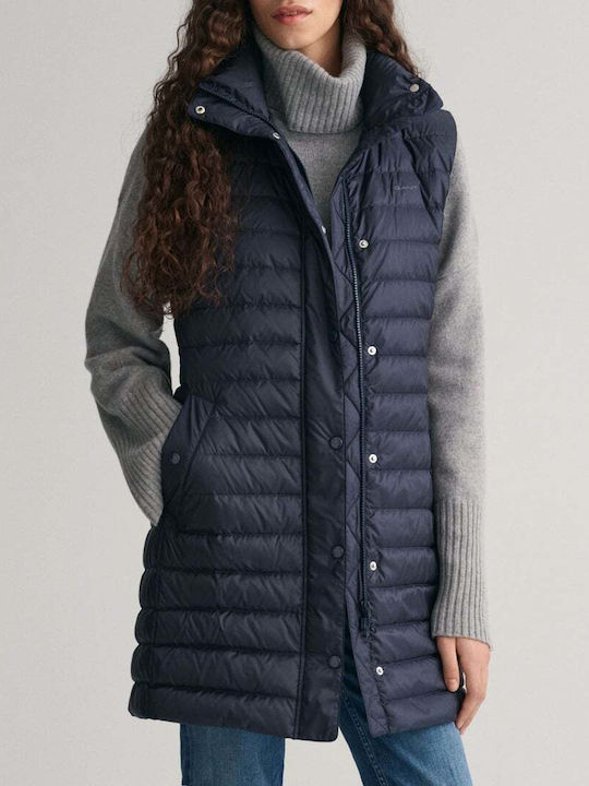 Gant Women's Short Puffer Jacket for Winter Blue