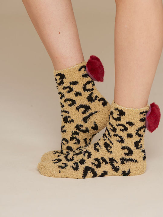 Noidinotte Damen Socken Gelb 1Pack