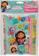 Kids Licensing Gabby's Dollhouse Παιδικό Σετ Γραφικής Ύλης με Μολύβι, Ξύστρα, Γόμα και Χάρακα