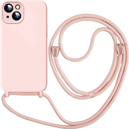 Orso Cloud Back Cover Silicone with Strap Pink (iPhone 15)