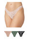 Rio Miss  Βαμβακερά Дамско Слип 3Pack Розови