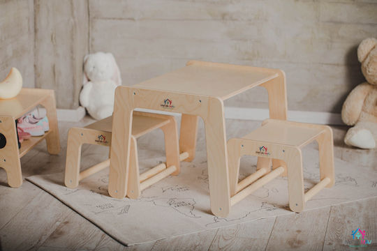 Kinder Tischset mit Stühlen zum Malen aus Holz Matzik Mav
