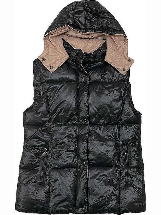 Ustyle Κοντό Γυναικείο Αμάνικο Puffer Μπουφάν γ...
