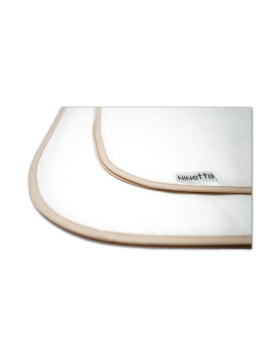 Ninetta Bebe Flanell-Kuscheldecke Beige Weiß 80...