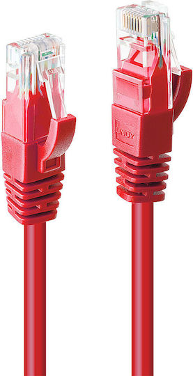 Lindy S/FTP Cat.6 (Gigabit) Καλώδιο Δικτύου Ethernet 2m Κόκκινο