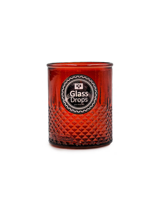 Glass Drops Glas Wasser aus Glas in Orange Farbe 400ml