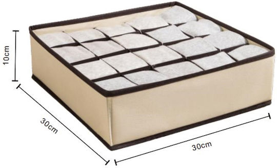Tpster Organizer und Schubladenteiler in Beige Farbe 30x30x10cm