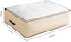 Tpster Fabric Storage Case For Clothes in Beige Color 100x45x15cm 1pcs