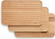 Brabantia Rectangular Wooden Chopping Board Set for Bread Green 40x25cm 3pcs