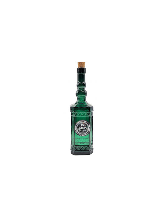 Glass Drops Bottle Water Glass with Cork Green ...