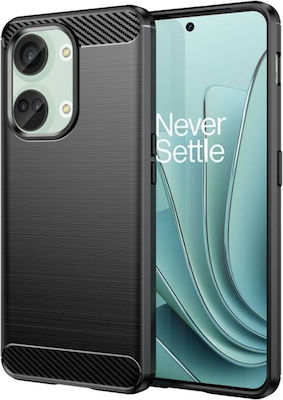 Techsuit Carbon Silicone Back Cover Black (OnePlus Nord)