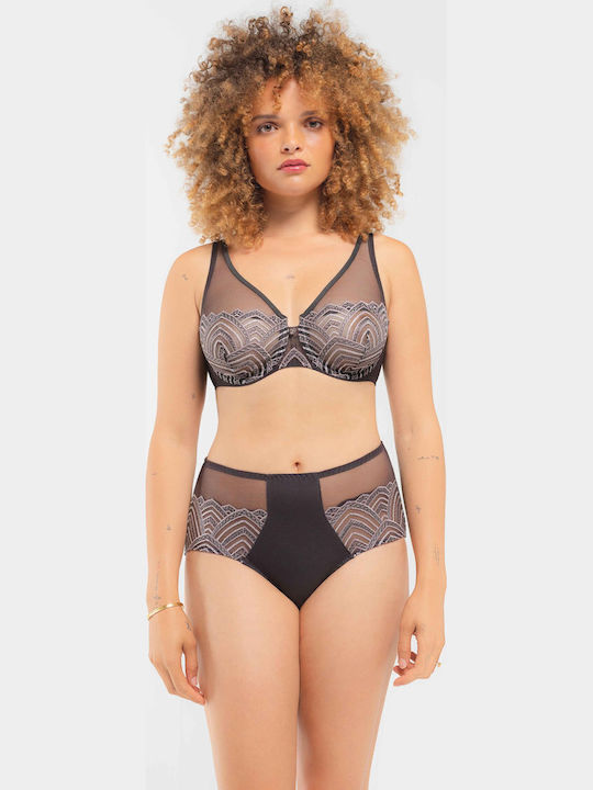 Women's Slip with Lace Gray