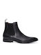 Leder Schwarz Chelsea Stiefeletten